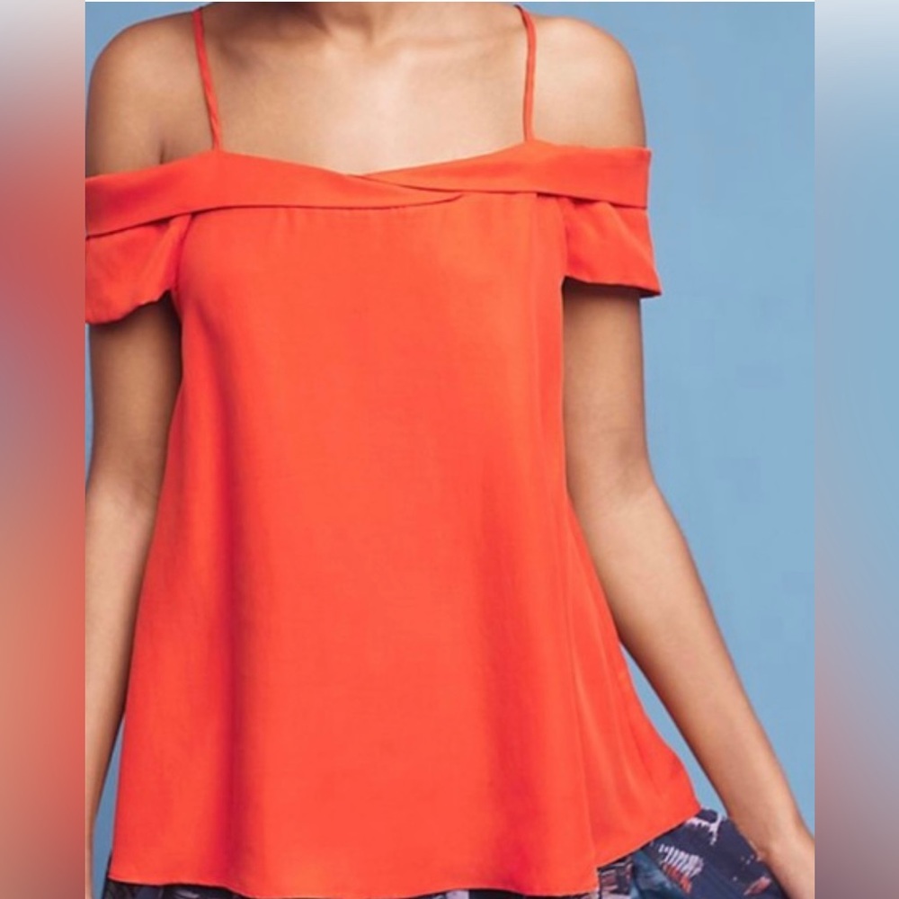 Paper Crown | Red Open Shoulder Blouse | Size M